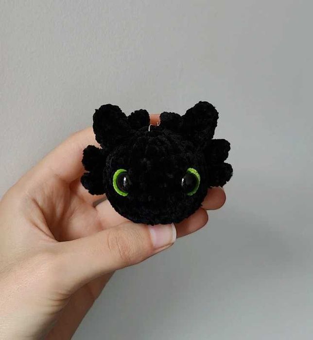 Conjunto Toothless & Light Fury | Porta-chaves | em Crochet | Amigurumi