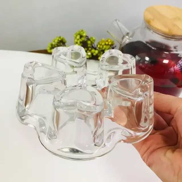 Підставка-підігрівач та чайник 600 мл.  у формі серця 150 х 60 мм