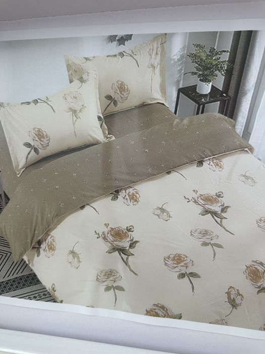 Подарунковий комплект постільноі білизни ( євро)- сатин