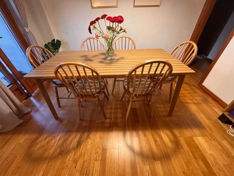 Rectangular acacia wood dining table Kaela Sklum Mesa de jantar retangular