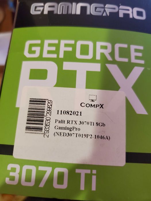 Відеокарта PALIT GamingPro Geforce RTX 3070Ti 8GB GDDR6X