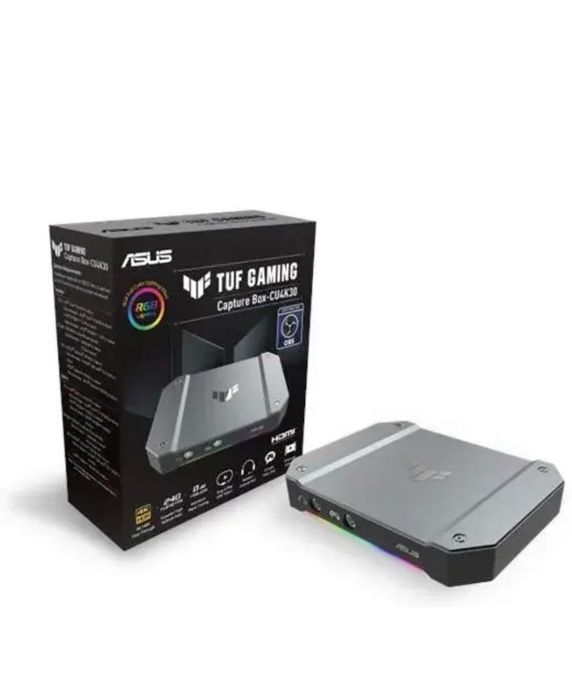 Пристрій відеозахоплення Asus TUF Gaming Capture BOX-CU4K30 - компактне рішення для стримінгу та запису в 4К