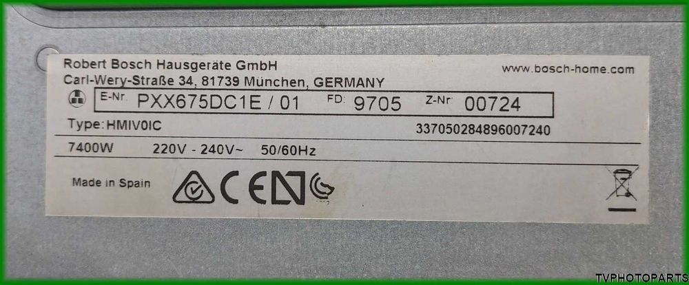 плата IH62_VB_L_4V, 9000931771 індукційної плити BOSCH PXX675DC1E/01