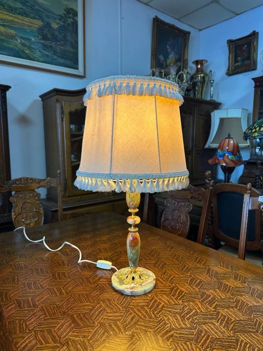 Настальнв лампа торшер латунь онікс 7590