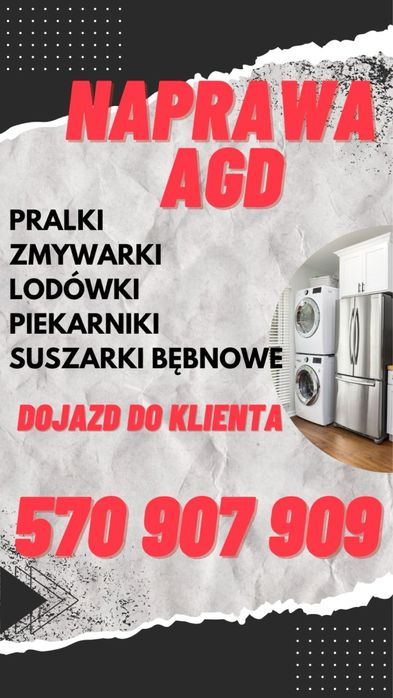 Naprawa Serwis AGD Pralek Zmywarek Piekarników