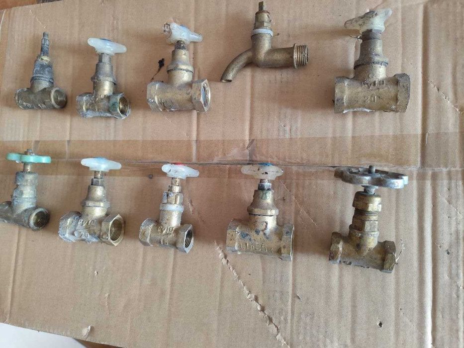 Крани, вентилі 1/2" та 3/4" латунні/бронзові СРСР РУ 10/20, РУ 10/15