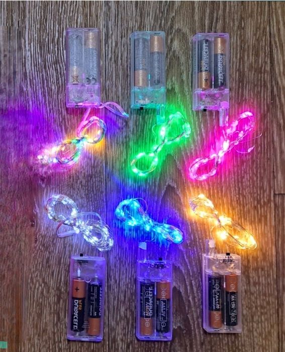 Гирлянды на батарейках 3,5,10 м.желтые.