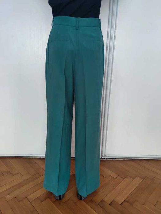 ZARA Szerokie spodnie z wysokim stanem Szwedy Kuloty 36 S Modal NOWE