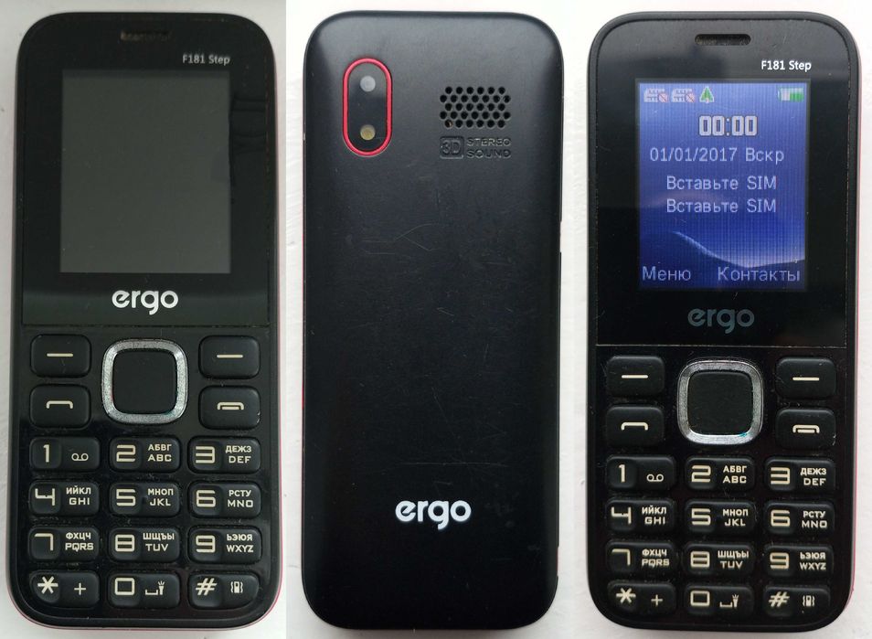 Мобільний телефон кнопковий Ergo F181 Step