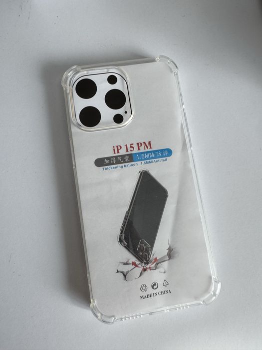 Прозорий чохол iphone 15 pro max