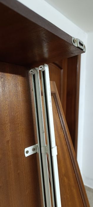 2 sanefas de calha dupla para cortinados