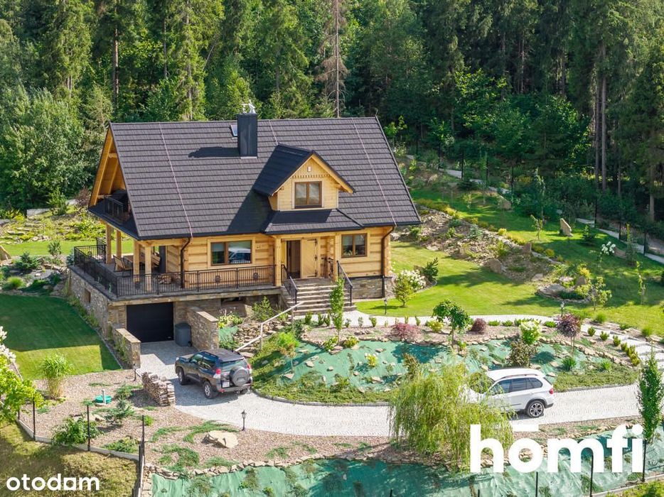 Góralska willa z bali z widokiem