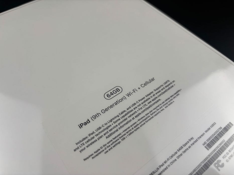 Новий Apple iPad 10.2' 9th gen 64gb LTE (sim) Space Gray гарант 1 рік
