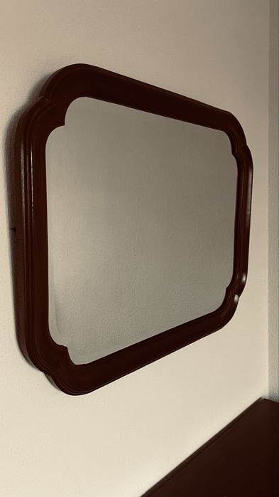 Espelho madeira rectangular
