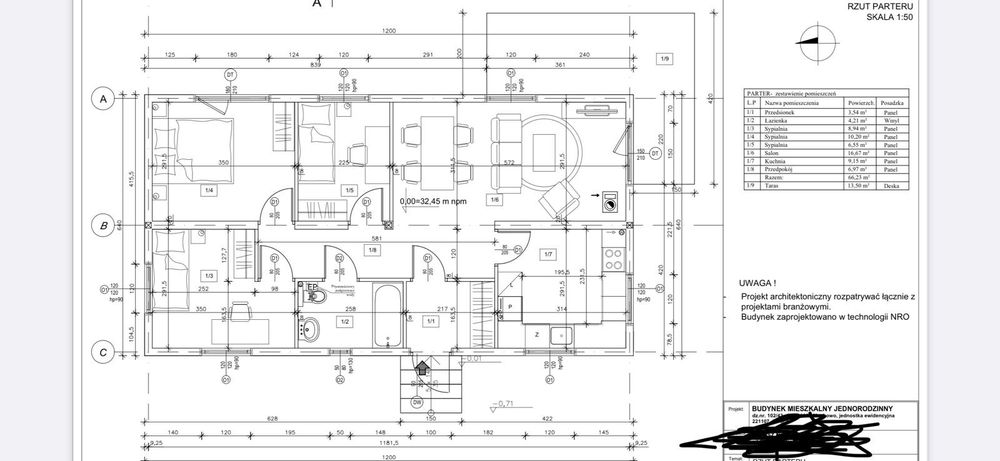 Dom Modułowy Szkieletowy 76,8 m2