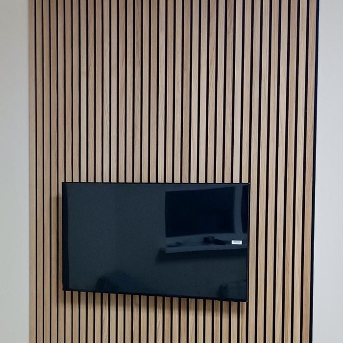 Панель стінова рейкова акустична 3D softpaneli 2800х295х17 мм Дуб