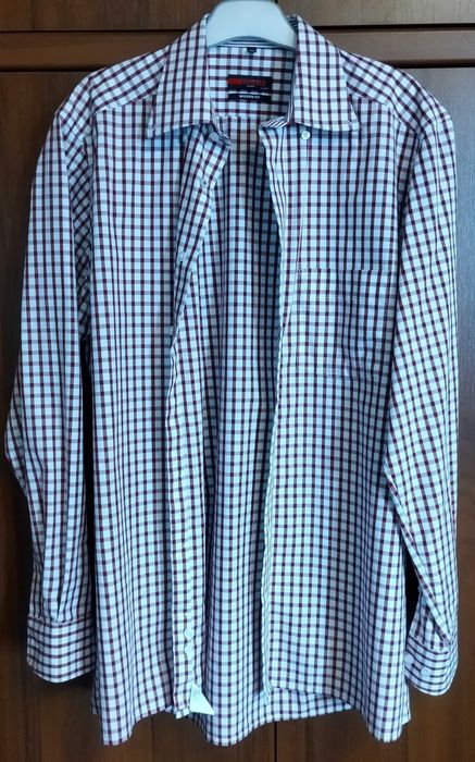 Мужская рубашка LLOYD   classic (Modern Fit) p.39  в красную клетку