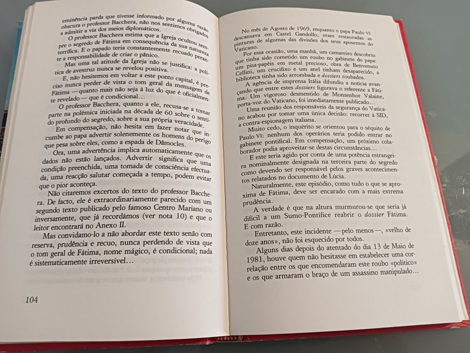 O Terceiro Segredo de Fátima de	de Daniel Reju 1982	Como novo!