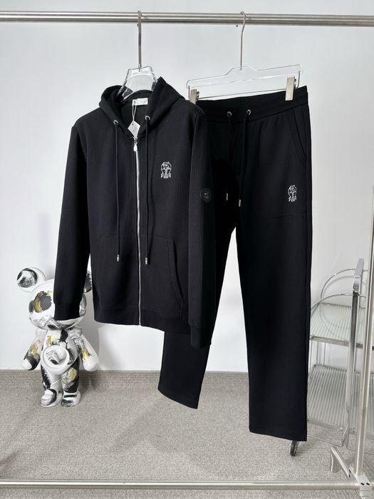 Спортивный мужской костюм Loro Piana черный брендовый