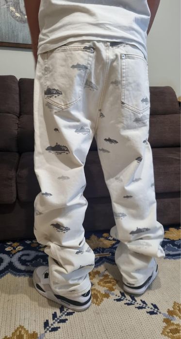 Corteiz Alcatraz Pattern Denim Jeans