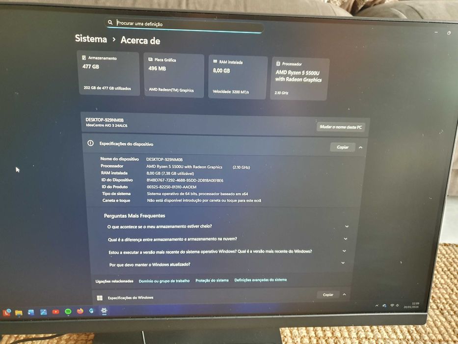Lenovo IdeaCentre AIO 3 24ALC6 24" AMD Ryzen 5 5500U 8GB 512GB SSD