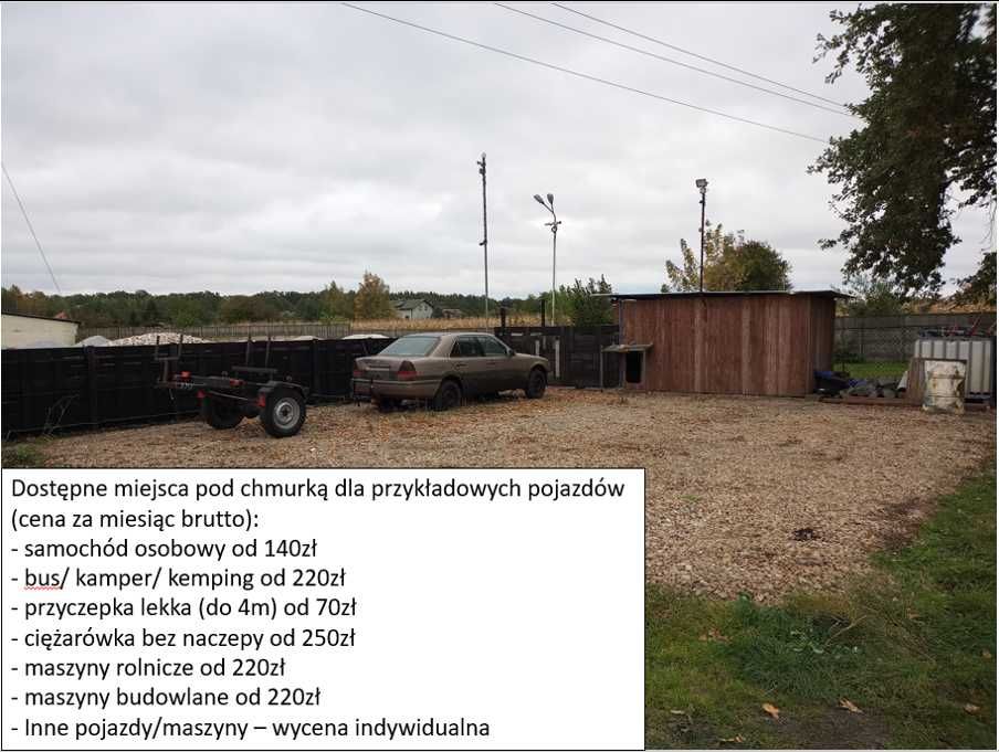 PARKING, przechowalnia, zimowanie, kamperów, przyczep, itp
