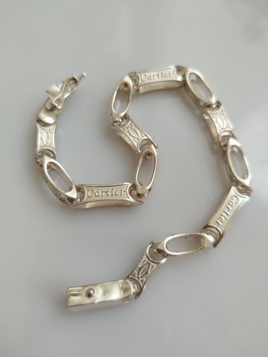 Срібний браслет 30г Cartier чоловічий мужской серебряный браслет 925°