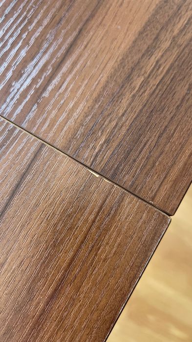 Mesa de jantar extensível 160-200×90×75 cm - para 6-8 pessoas - cantos arredondados - tampo espesso - MDF - marrom
