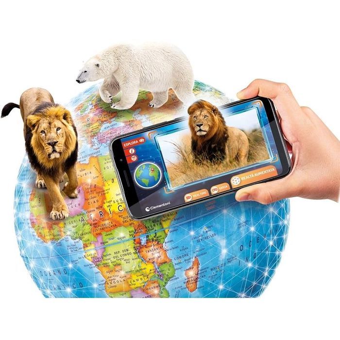 Clementoni Interaktywny Globus Eduglobus Exploreglobe Real Time 50848