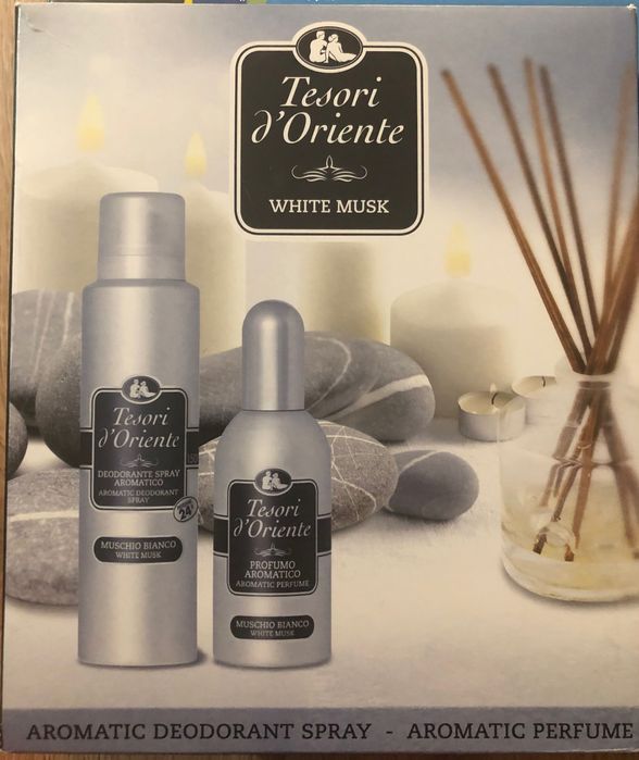 Tesori d'Oriente zestaw prezentowy Muschio Bianco dezodorant i perfumy