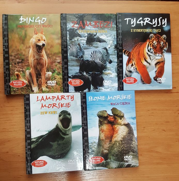 Komplet 26 płyt DVD o zwierzętach stan b.dobry