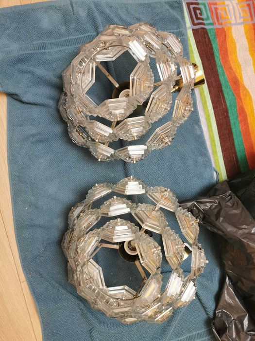 2 sztuki lampy Ebersbach (DDR) vintage