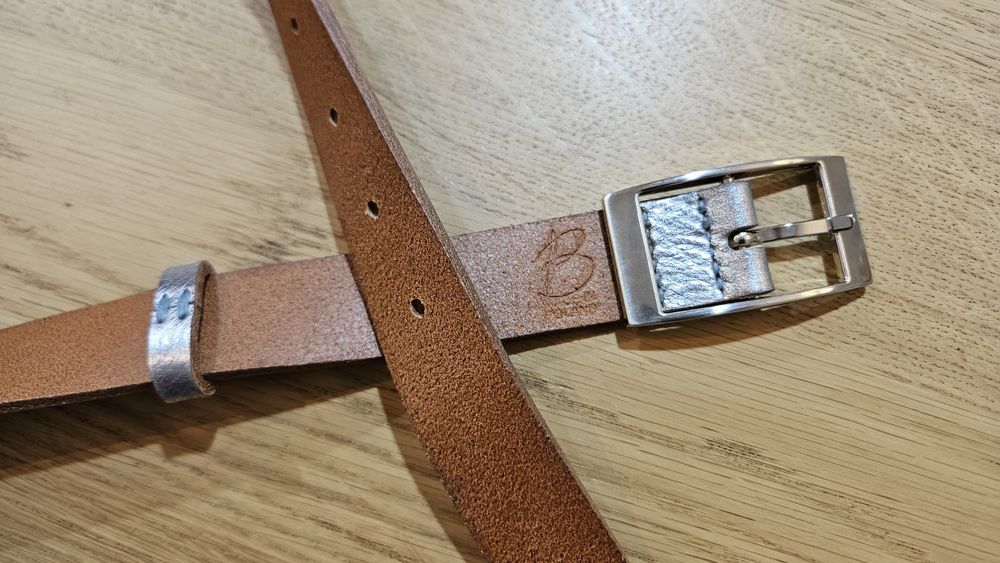 Borubar Skóroszyj - srebrny pasek skórzany