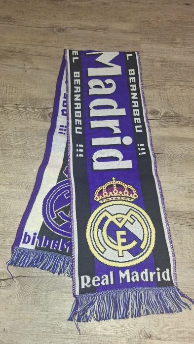 【vintage Real Madrid football scarf】 Szalik piłkarski Real Madrid LaLiga scarf football vintage