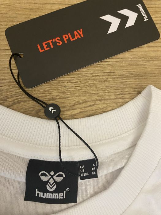 Hummel biała koszulka krótki rękaw roz. L