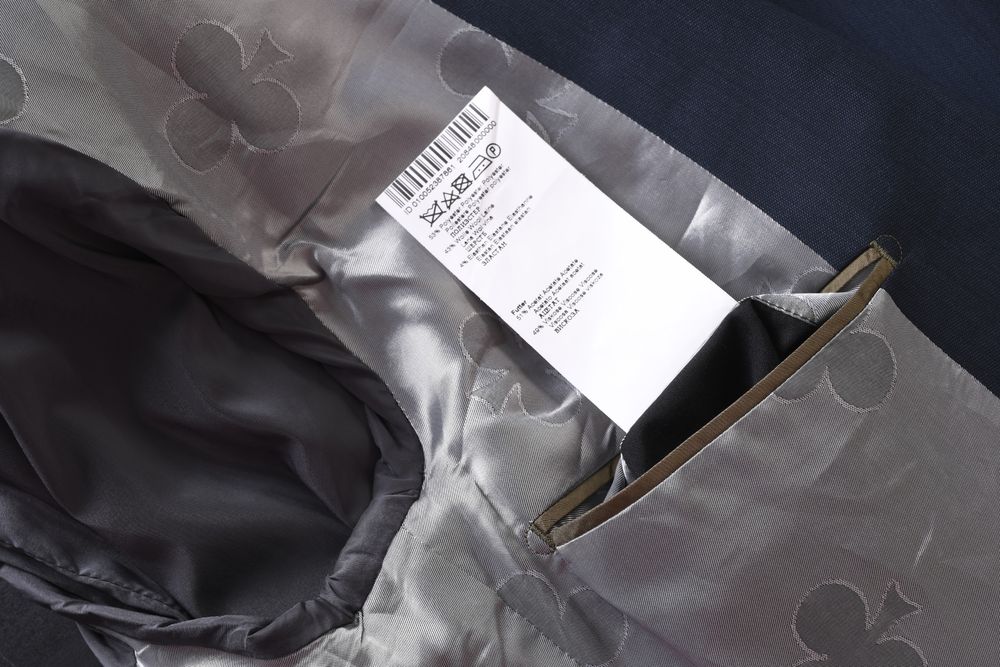BENVENUTO Othello elegancka granatowa marynarka 43% wełna strecz r. 48