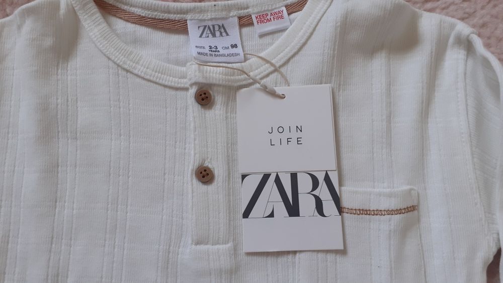 Koszulka Zara 98, długi rękaw, Nowa