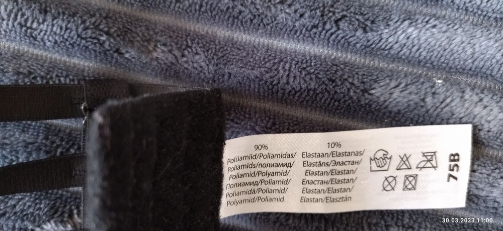 Biustonosz koronkowy czarny roz 75b stan bdb