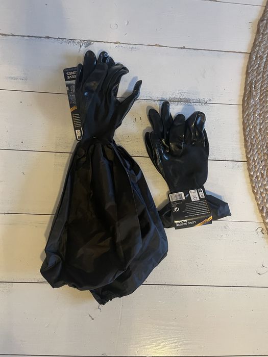 Rękawice ogrodowe gumowe z wydłużonym mankietem