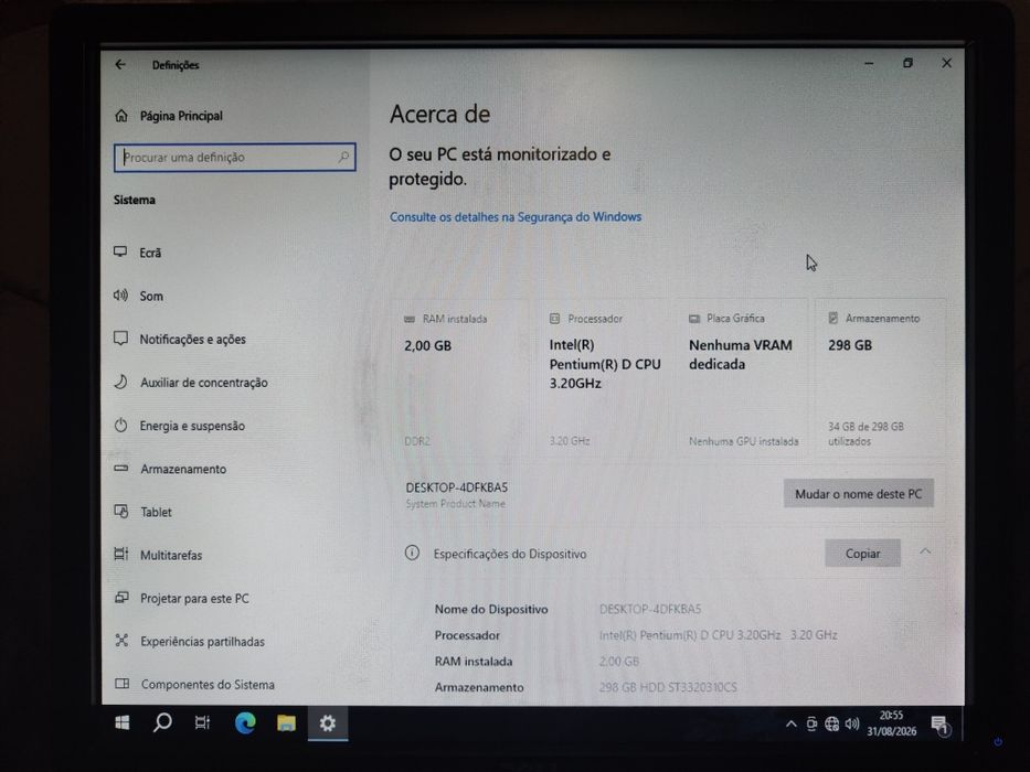 Torre PC ASUS Win 10 Pro.