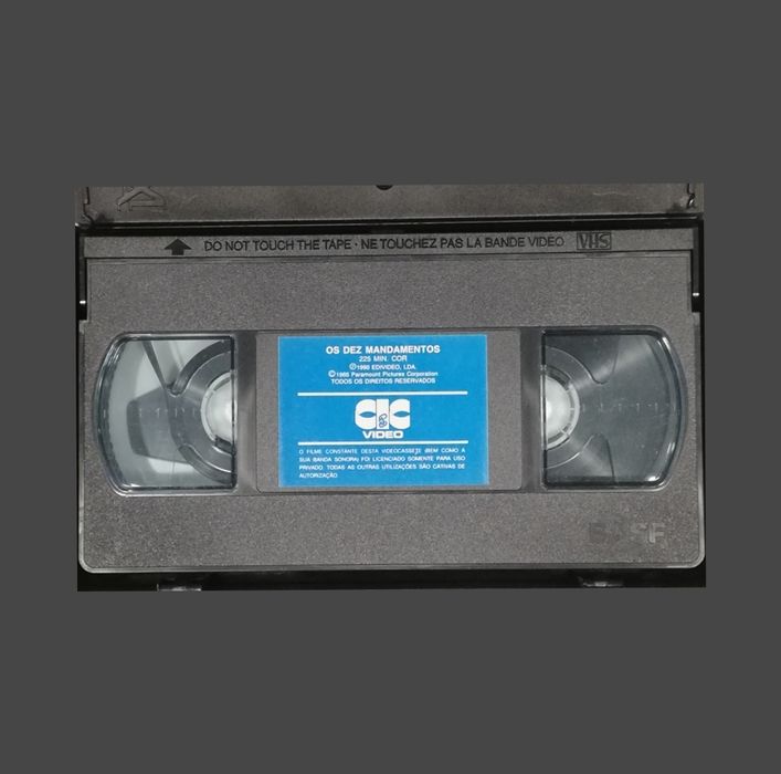 Filme "Os dez mandamentos", em formato VHS original, 1956