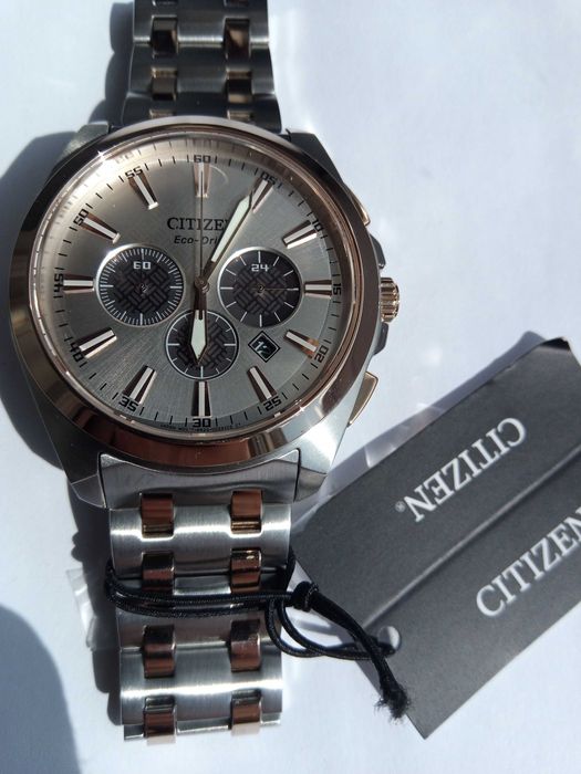 Японские мужские часы Citizen Eco-Drive CA4516-59A, сапфир, хронограф