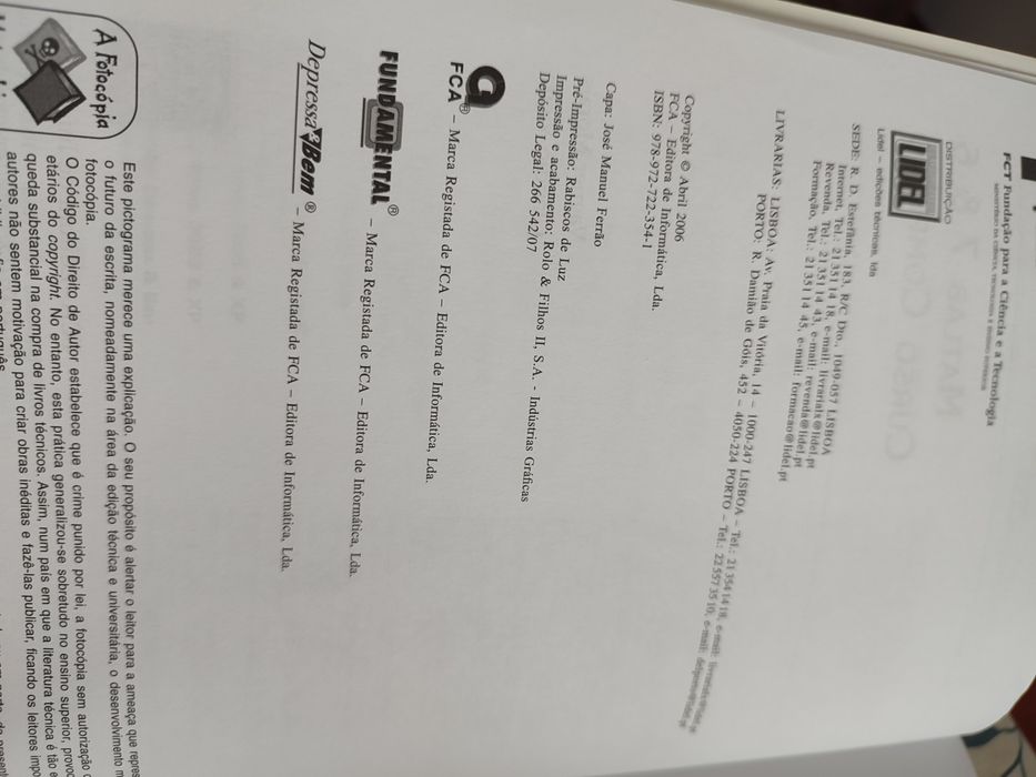 Vendo livro universitário "Matlab7&6"