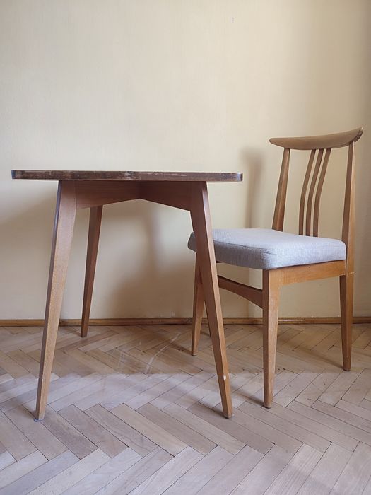 Stolik i krzesło PRL