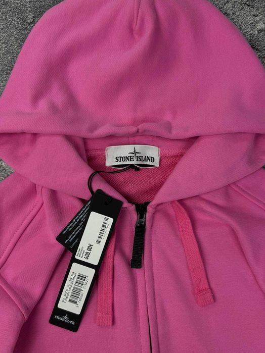 Зіп-худі Stone Island рожевий зип-худи Стон Айленд Стоун Айленд кофта худи стоник pink чоловіча жіноча унисекс спортивна кофта худі рожевий одяг