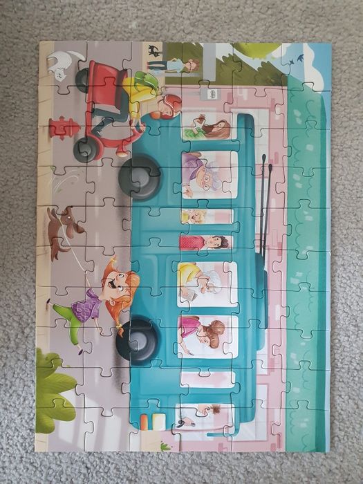 Пазли Dodo Транспорт. 4+. 60 шт кожен. Авто, автобус, потяг, тролейбус