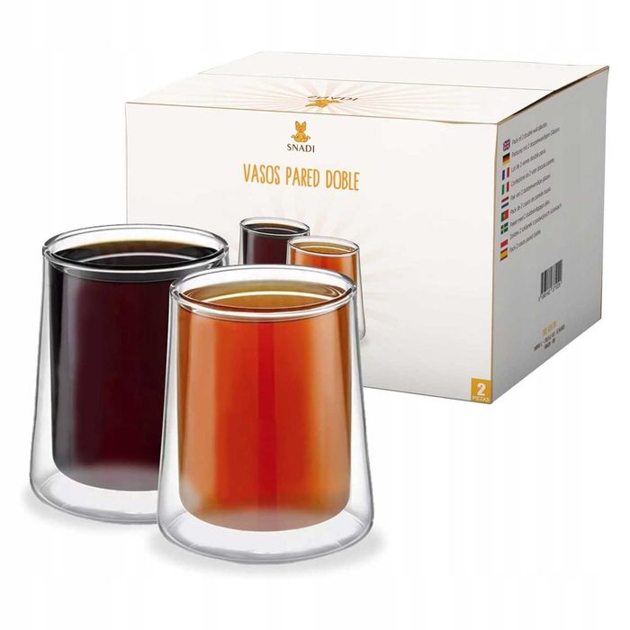2 szklanki SNADI z podwójnym szkłem dnem 340ml