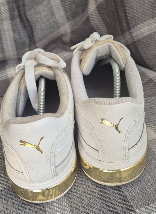 Кроссовки Puma Cali gold and white trainers