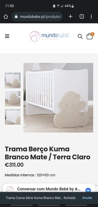 Cama de bebé Trama + colchão Trama