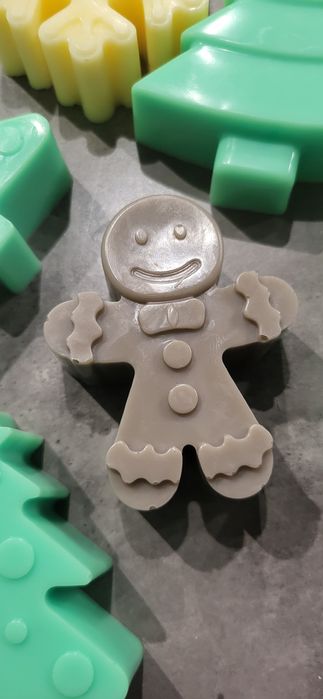 Mydełka glicerynowe świąteczne wzory + kraftowe pudełko